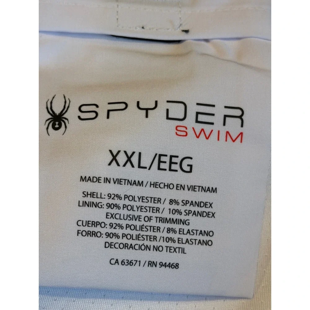 NWT Spyder Swim Mens XXL Blue Colorblock Board Short Trunks Quick Dry Mesh Lined